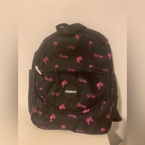 Vooray x Barbie Black and Pink Pattern Lexi Backpack